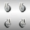 Service Caster 5 Inch 316SS Thermoplastic Rubber Wheel Swivel Bolt Hole Caster Brakes SCC, 2PK SCC-SS316BH20S514-TPRB-2-TLB-2 - alternate 1